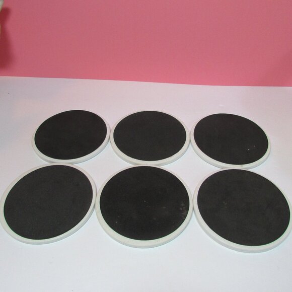 set of 6 wine drink cocktail mermaid ceramic coasters Santa Barbara - Picture 5 of 7